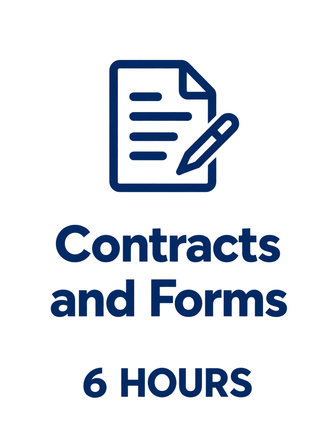 Contracts and Forms, 6 hours