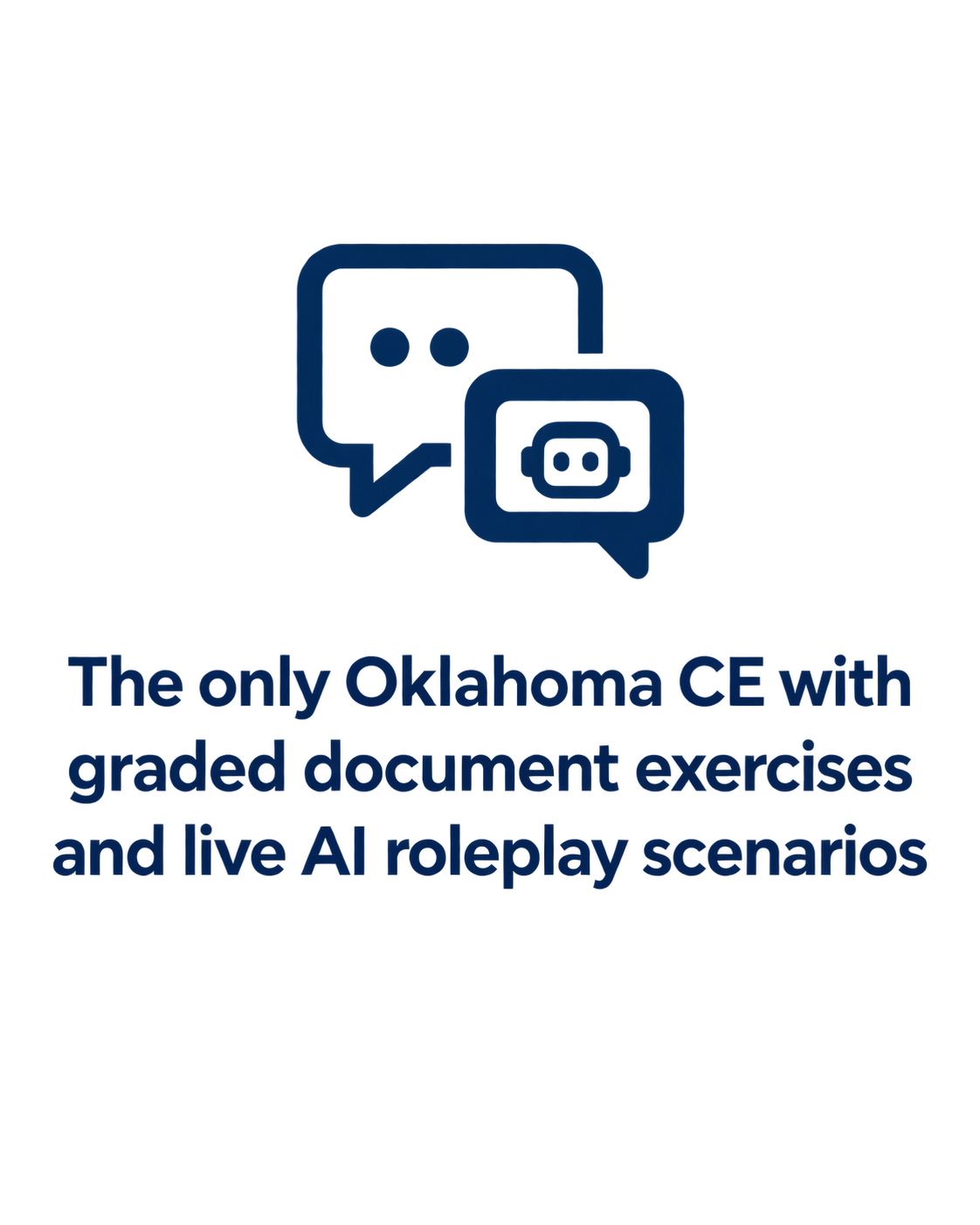 The only Oklahoma CE with graded document exercises and live AI roleplay scenarios